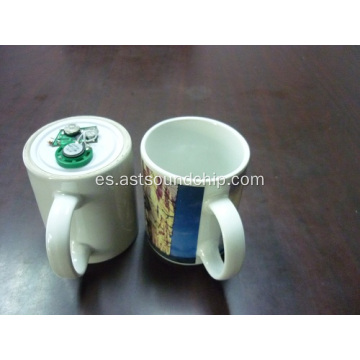 S-4706 Tazas cambiantes de color, Taza de música, Taza de música de Navidad, Taza